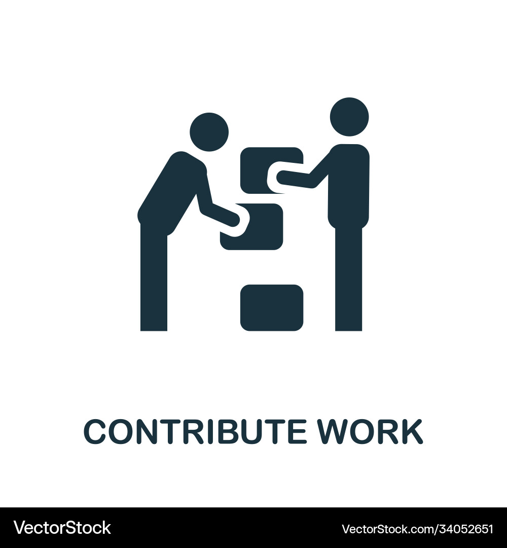 Contribute work icon simple element from business Contribute work icon simple element from business vector image