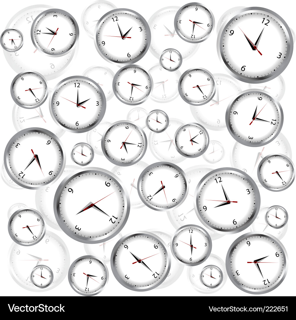 Elegant Clock Collection Vector Image