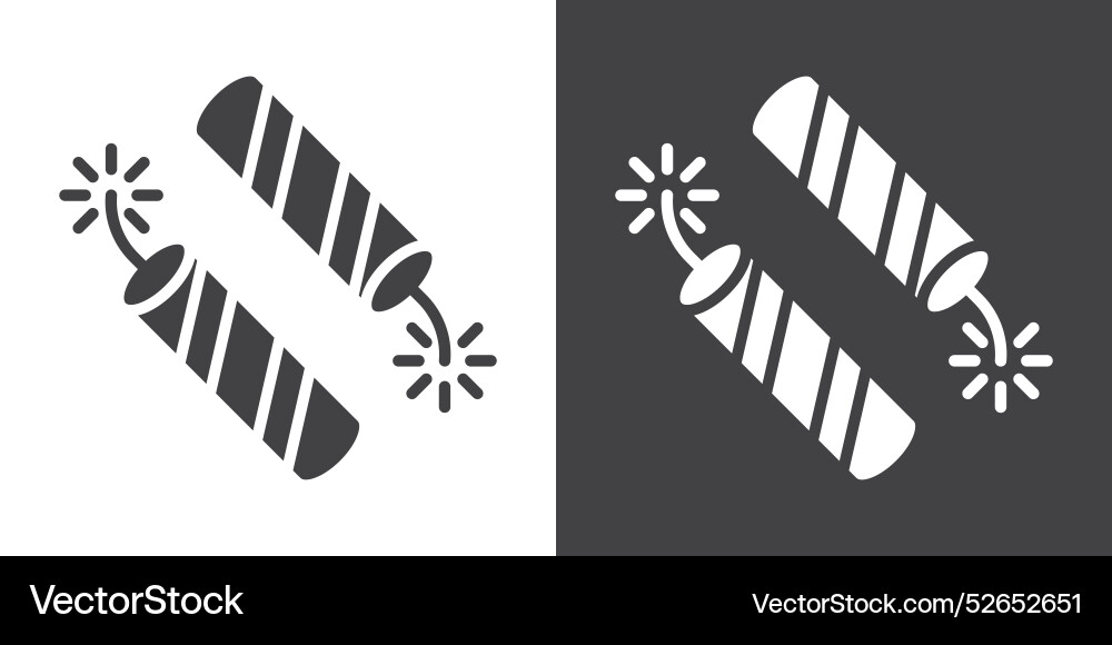 Firecracker icon thin line set Firecracker icon thin line set Vector Image