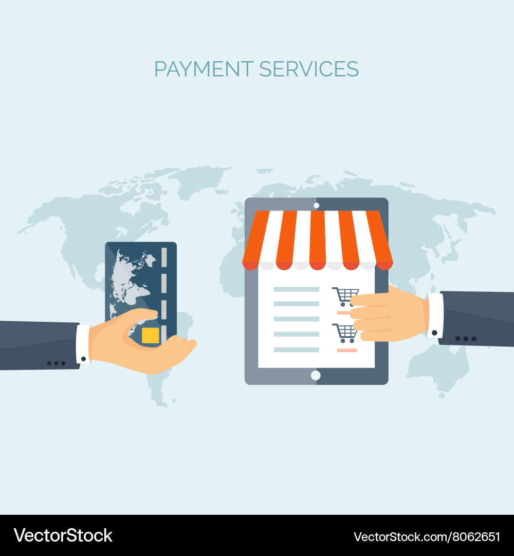 Flat header shopping web vector image