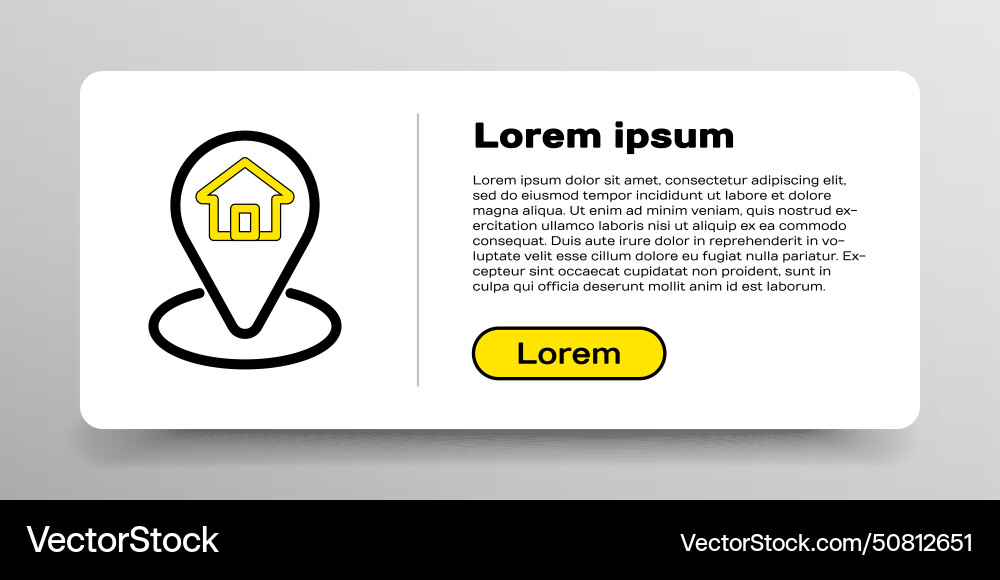 Line map pointer with house icon isolated Line map pointer with house icon isolated vector image