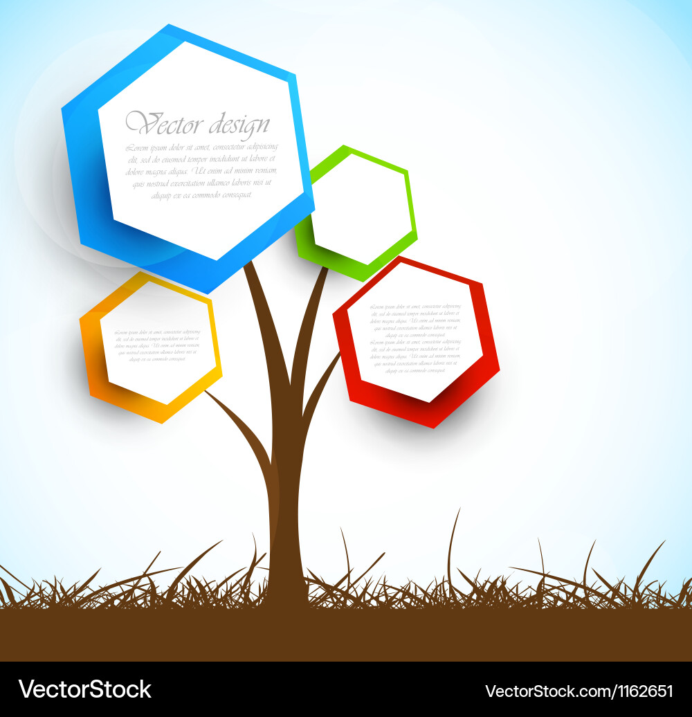 Nature Abstract Background with Tree vector image
