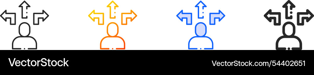 Path iconthin linear gradient blue stroke Vector Image