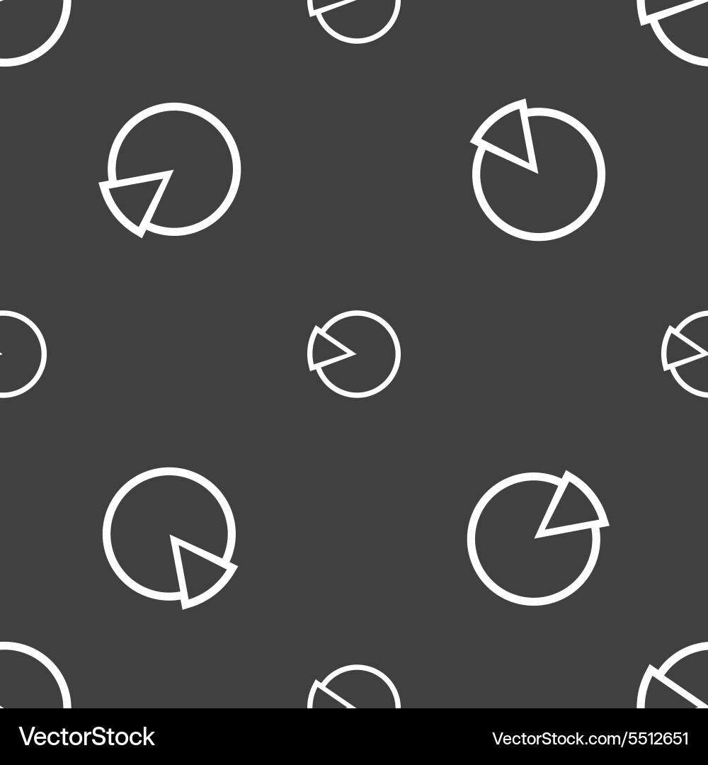 Pie chart graph icon sign seamless pattern vector image