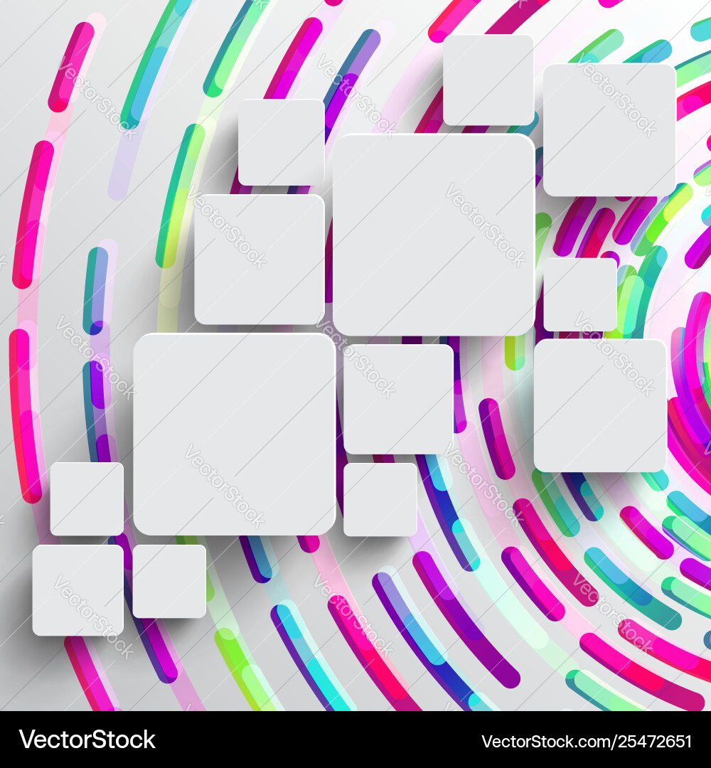 Rounded shape with shadow and colorful circle Rounded shape with shadow and colorful circle vector image