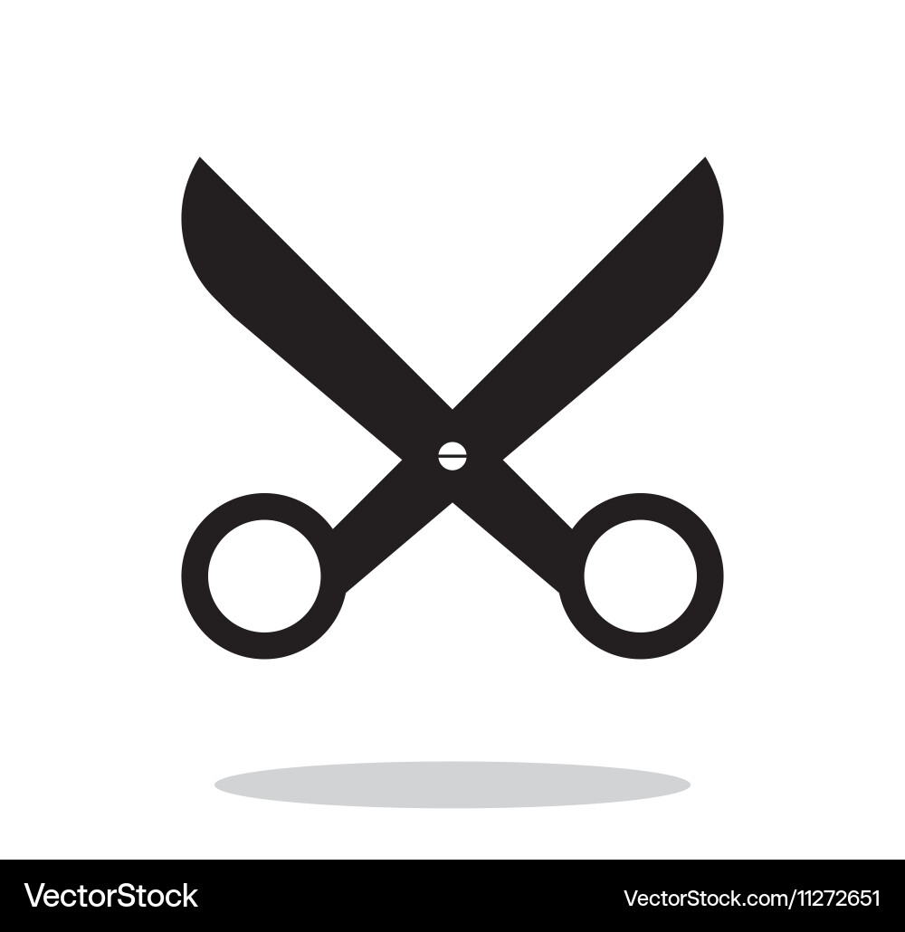 Scissors symbol isolated on white background Vector Image