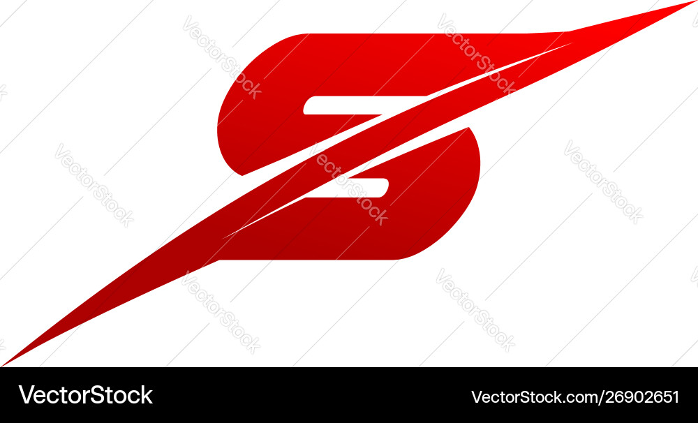 Sliced S Initial - Dynamic Letter Mark vector image