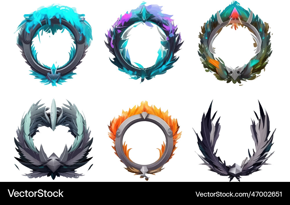 Ui set of badge level results Ui set of badge level results vector image