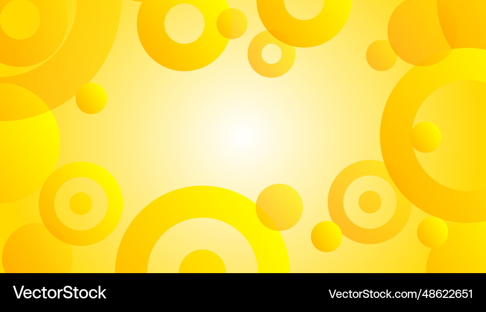 White and yellow dynamic circle shapes abstract Vector Image