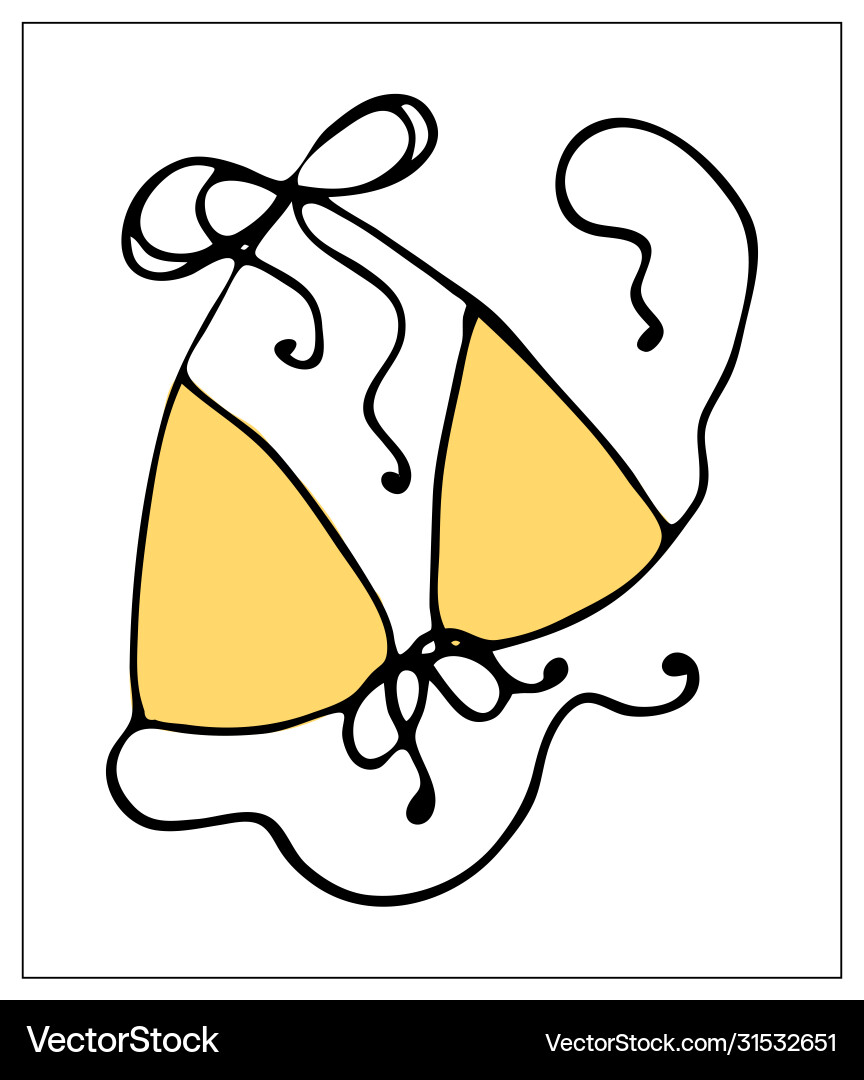With a beach bikini bra beachwear for web logo With a beach bikini bra beachwear for web logo vector image