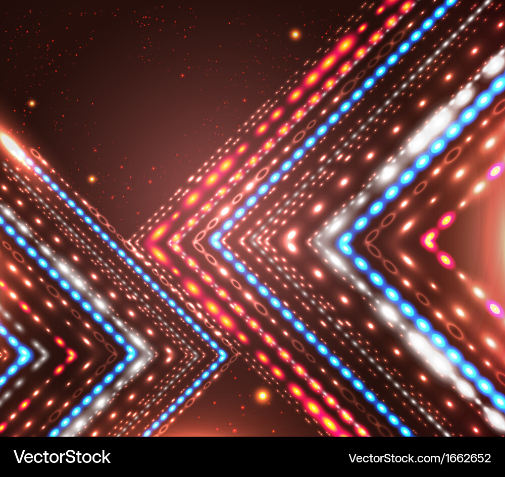Abstract design with shiny arrows and place Vector Image