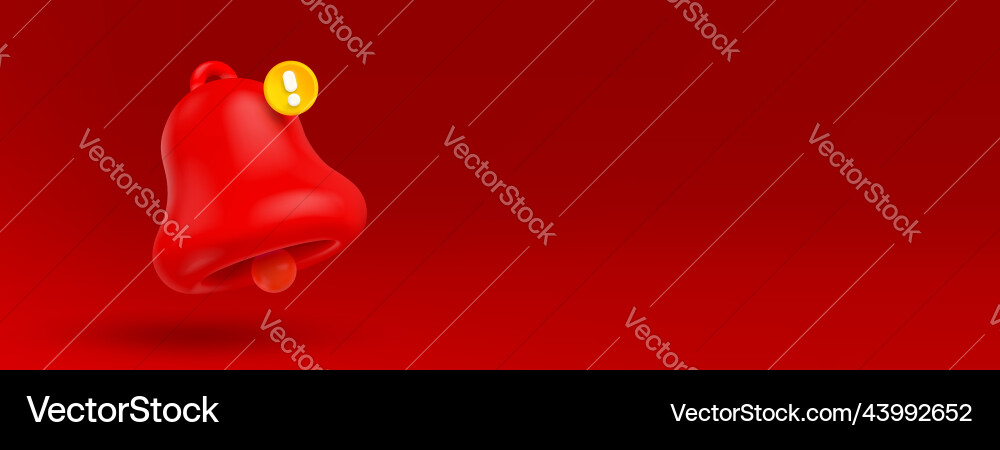 Alert warning emergency notification 3d render Alert warning emergency notification 3d render vector image