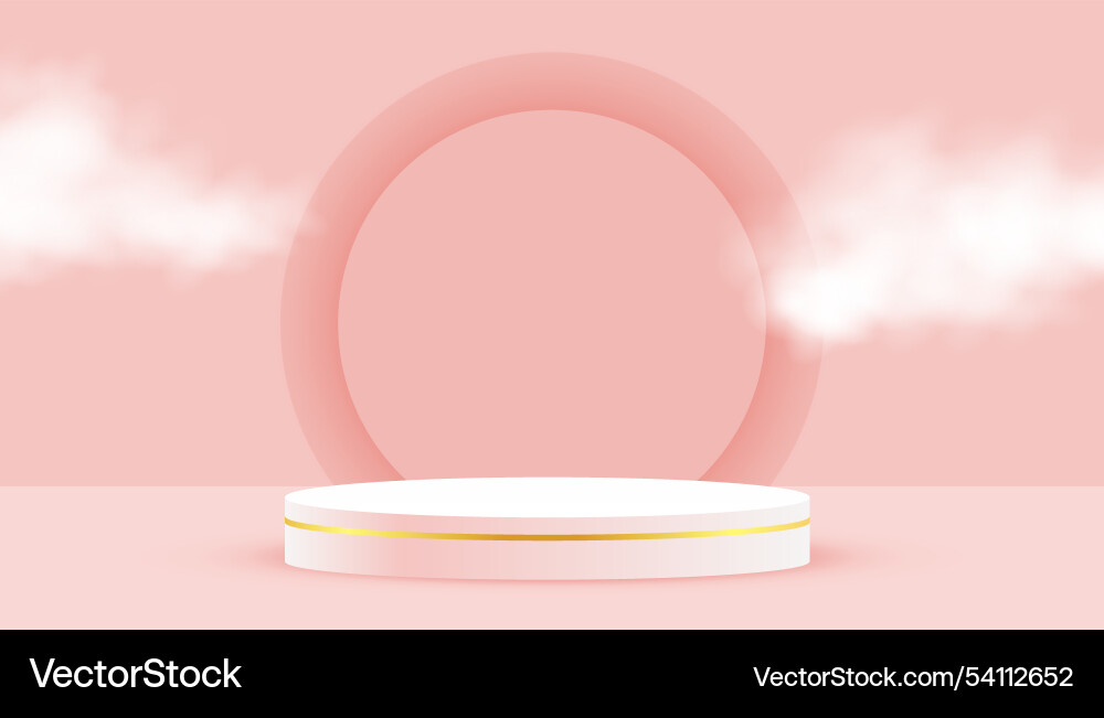 Blank 3d podium platform background for object vector image