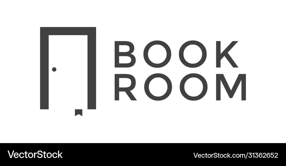 Book room logo design template Vector Image