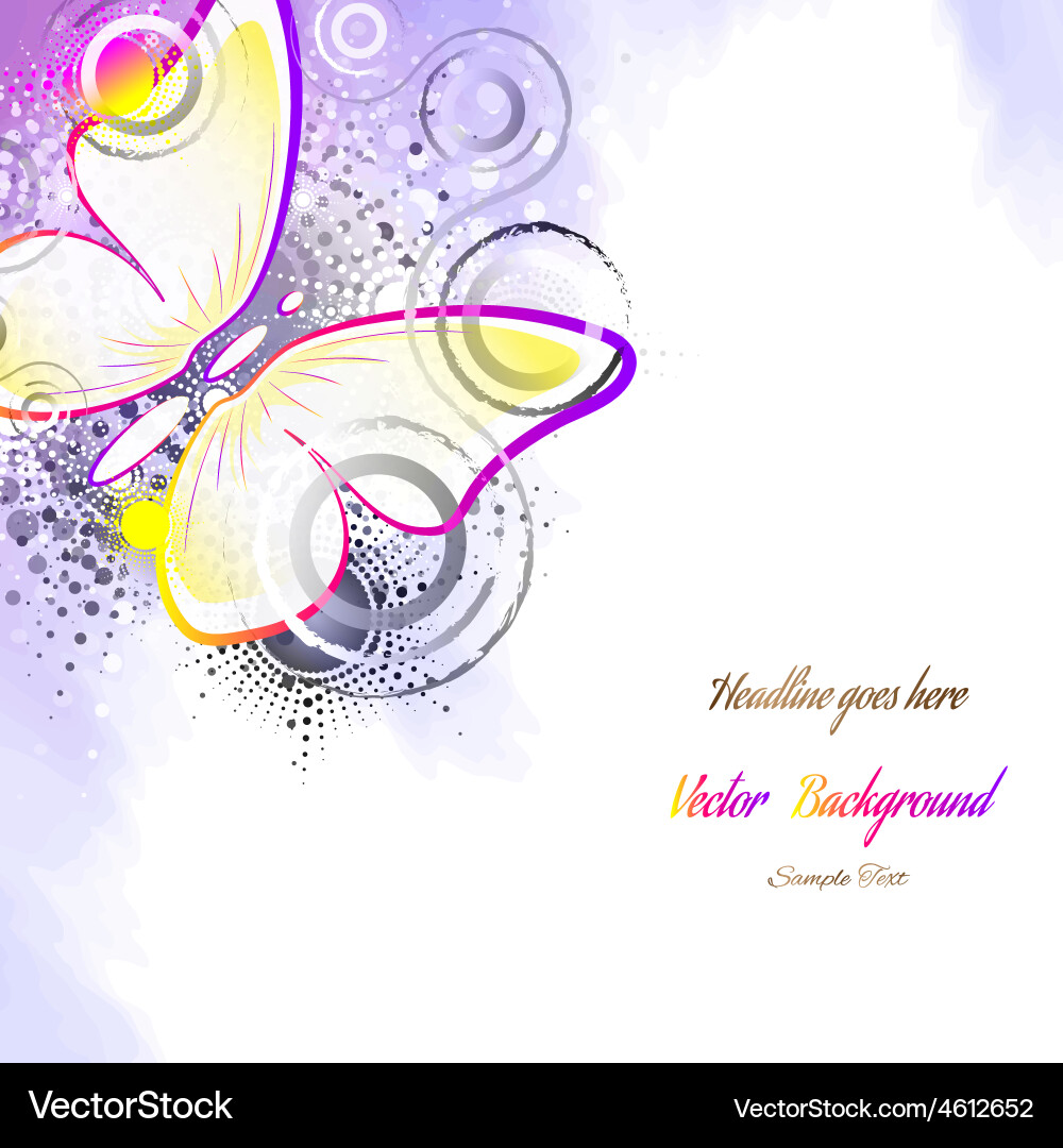 Butterfly abstract background Royalty Free Vector Image