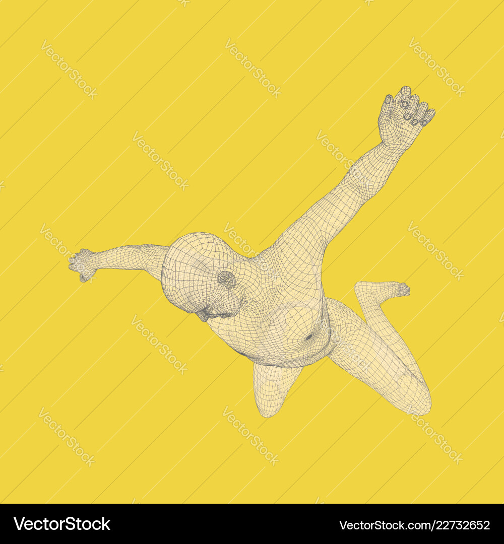 Falling Human Figure vector image
