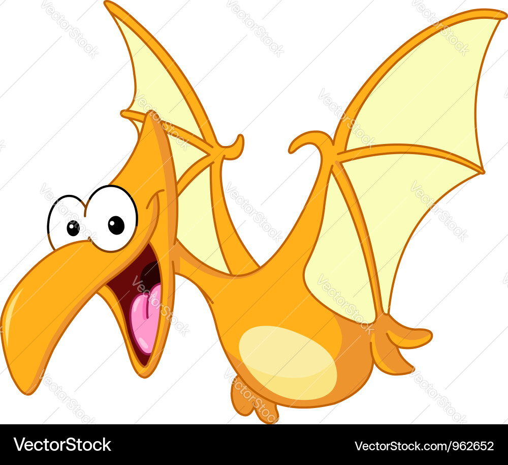 Flying Pterodactyl Dinosaur Vector Image