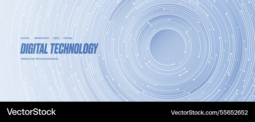 Futuristic technology background with white circle