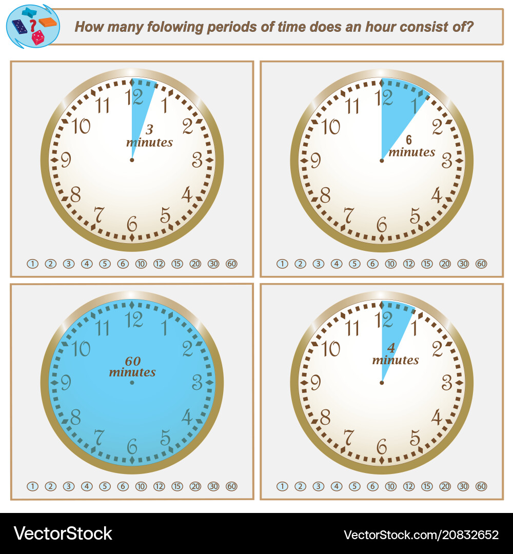 Logical task how many flowing periods of time Logical task how many flowing periods of time vector image