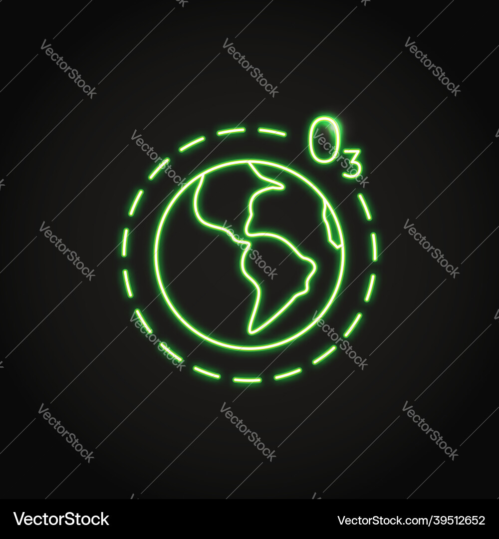 Neon ozone layer icon in line style Neon ozone layer icon in line style vector image