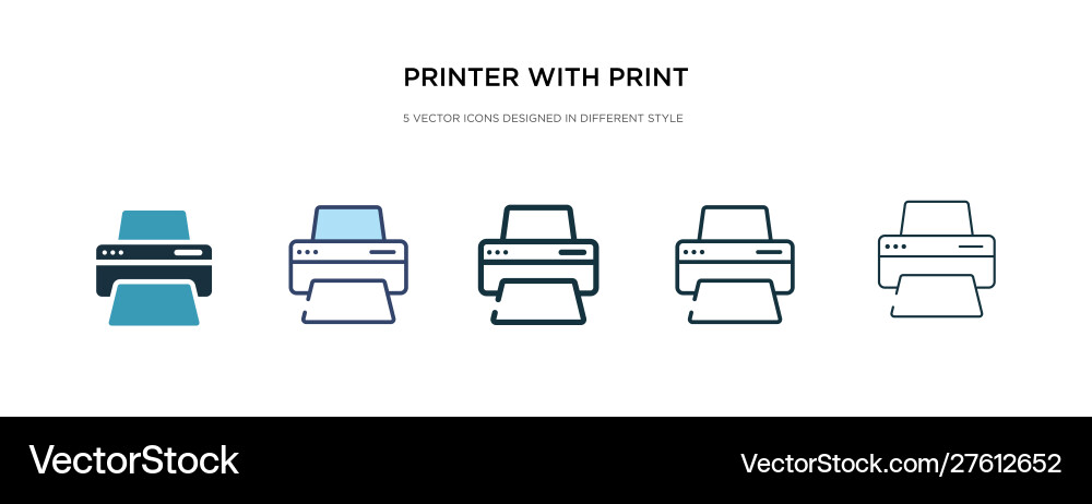 Printer with print and paper sheets icon Printer with print and paper sheets icon vector image