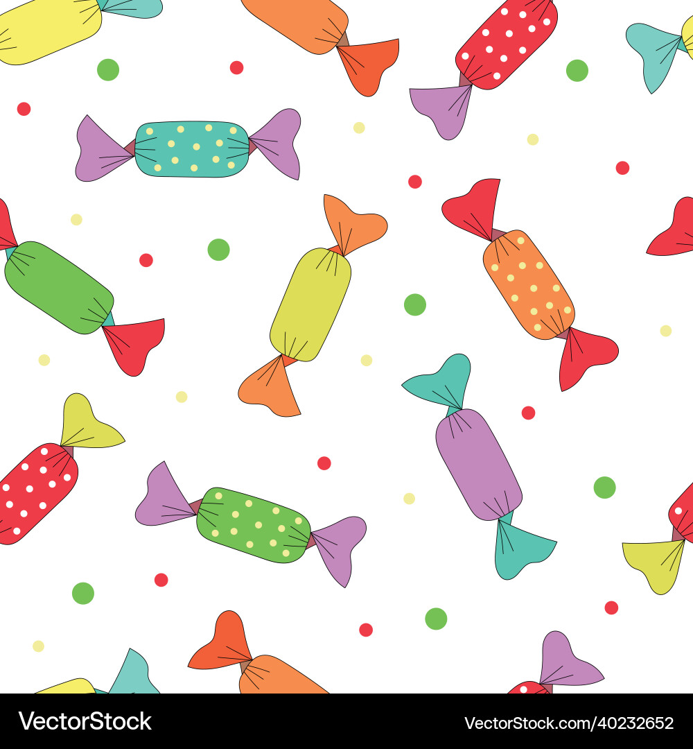 Seamless pattern with colorful candy Vector Image