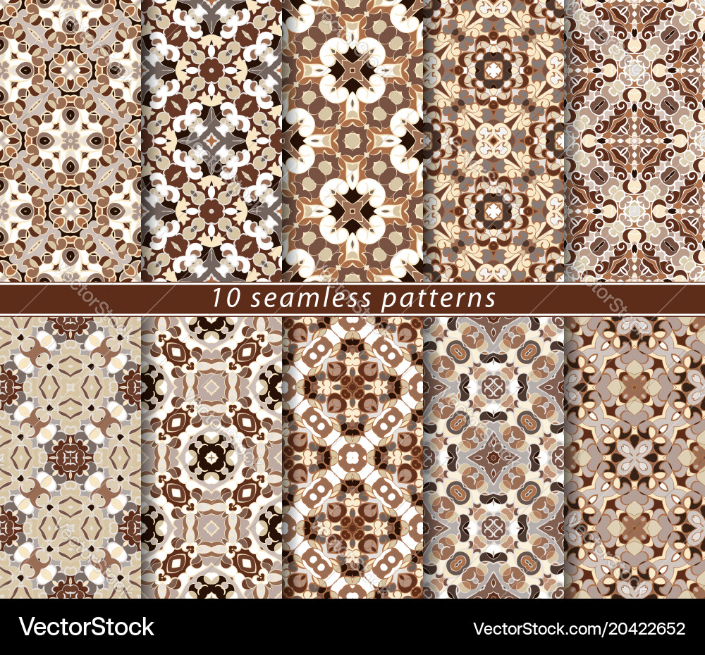 Set of seamless pattern vector image