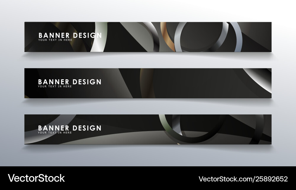 Set rectangular banner with a circle background Set rectangular banner with a circle background vector image