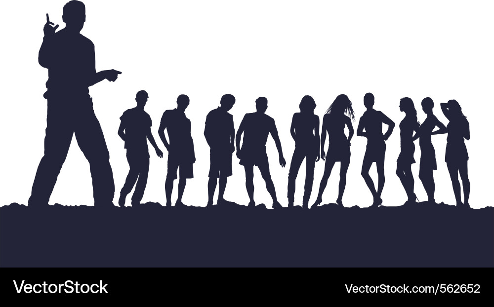 Silhouettes of People vector image