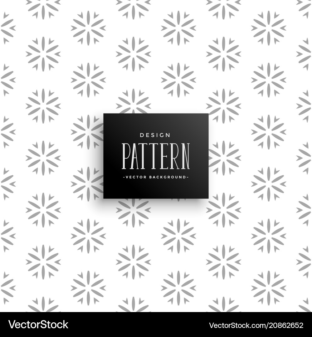 Stylish abstract flower style line pattern Vector Image