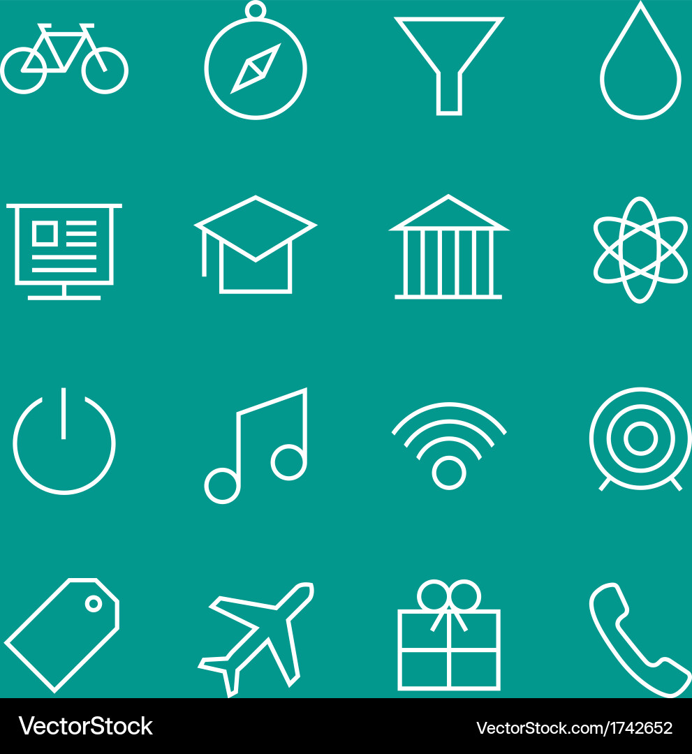 Web Line Icons - Diverse Set vector image