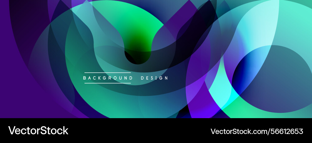 Abstract fluid shapes overlap creating vibrant Vector Image