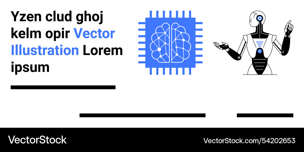 Ai Roboter und neuronales Netzwerkkonzept Ai Roboter und neuronales Netzwerkkonzept Vektorbild