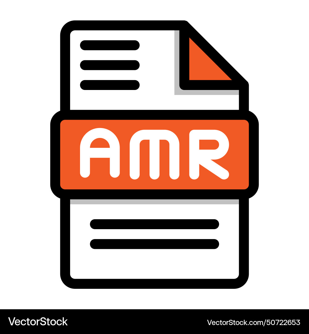 Amr file icon flat audio icons format Amr file icon flat audio icons format vector image