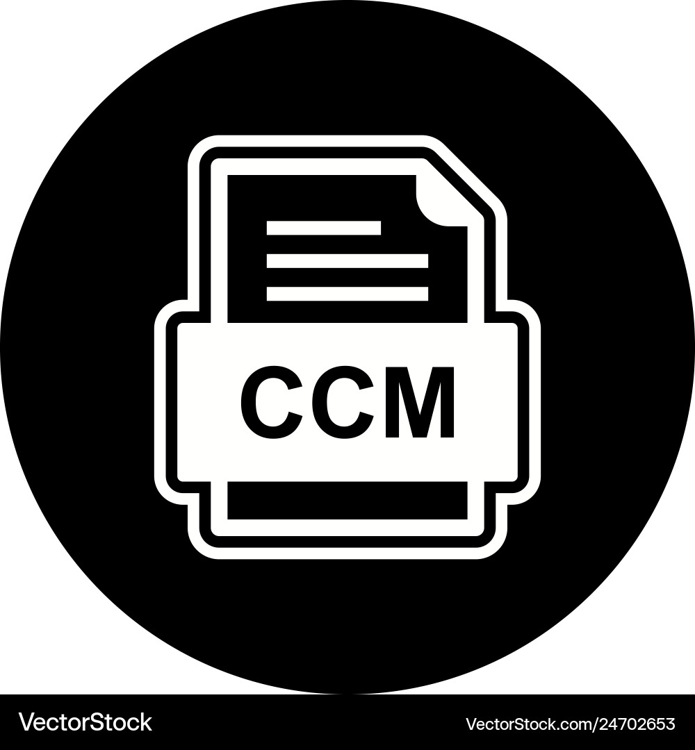 Ccm file document icon Vector Image