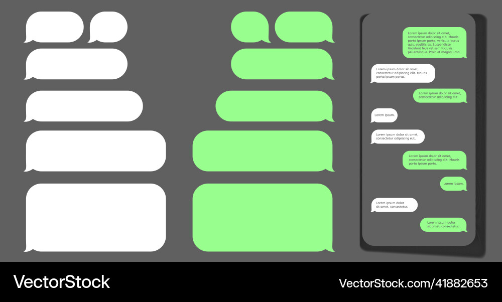 Chat text box empty messages template Chat text box empty messages template vector image