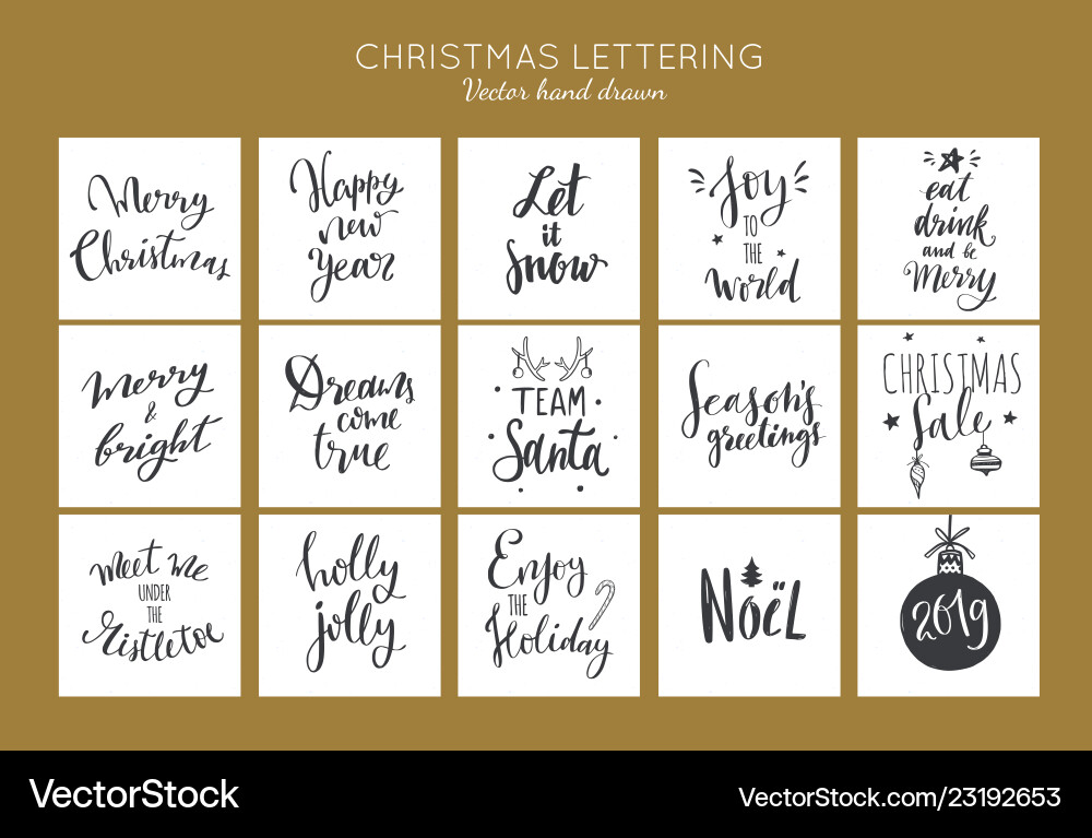 Christmas and new year hand drawn Christmas and new year hand drawn vector image