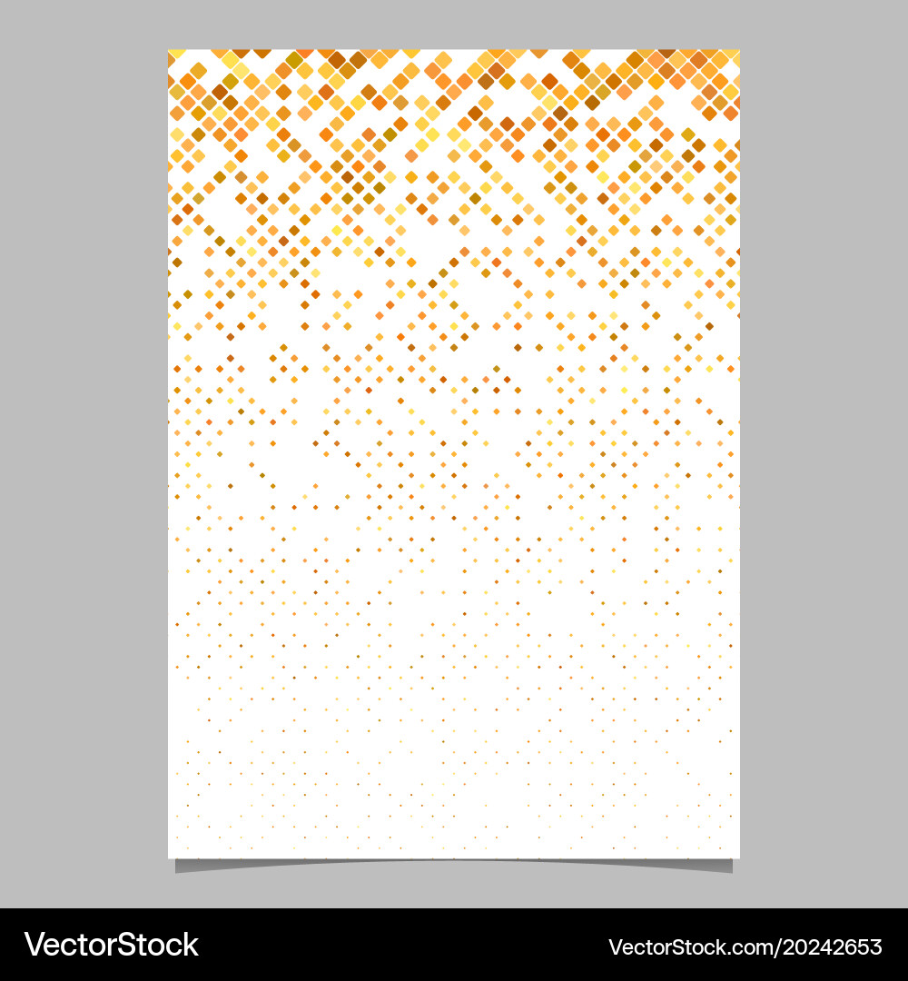 Diagonal square pattern brochure design - mosaic vector image