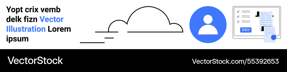 Digital cloud profile concept with user icon Digital cloud profile concept with user icon vector image