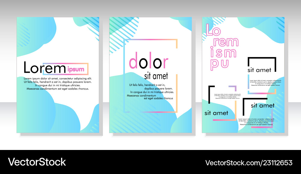 Dynamic style banner design set with fluid Dynamic style banner design set with fluid vector image