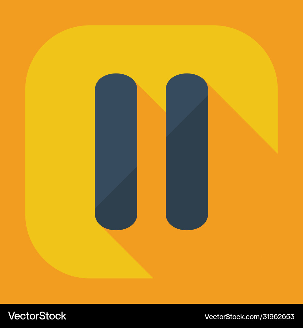 Flat modern design with shadow icon player Vector Image