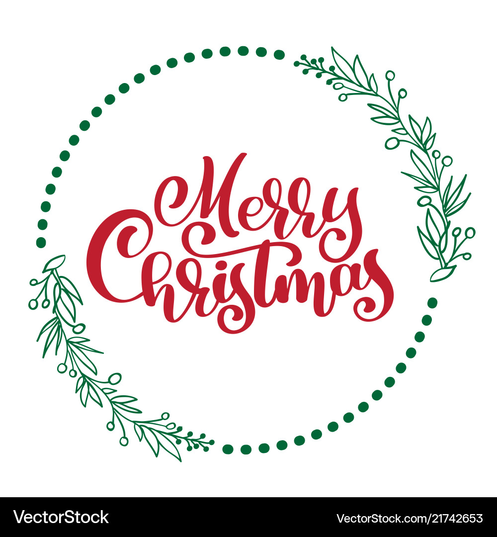 Frohe Weihnachten Text Kalligraphische Schrift Frohe Weihnachten Text Kalligraphische Schrift vektorbild