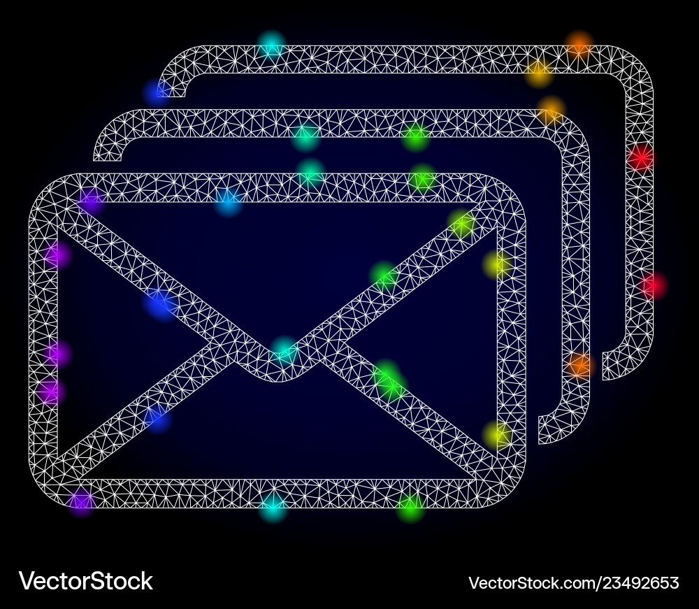 Glittering Mail Queue Mesh vector image