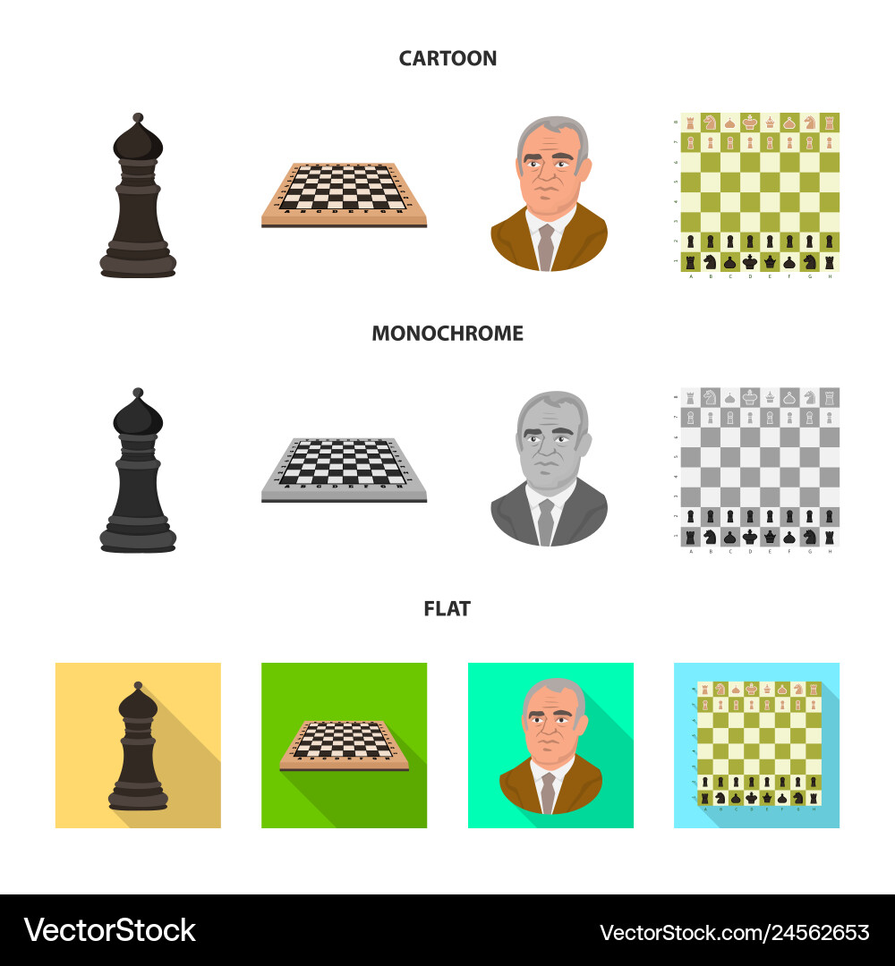 Isolated object of checkmate and thin icon set vector image