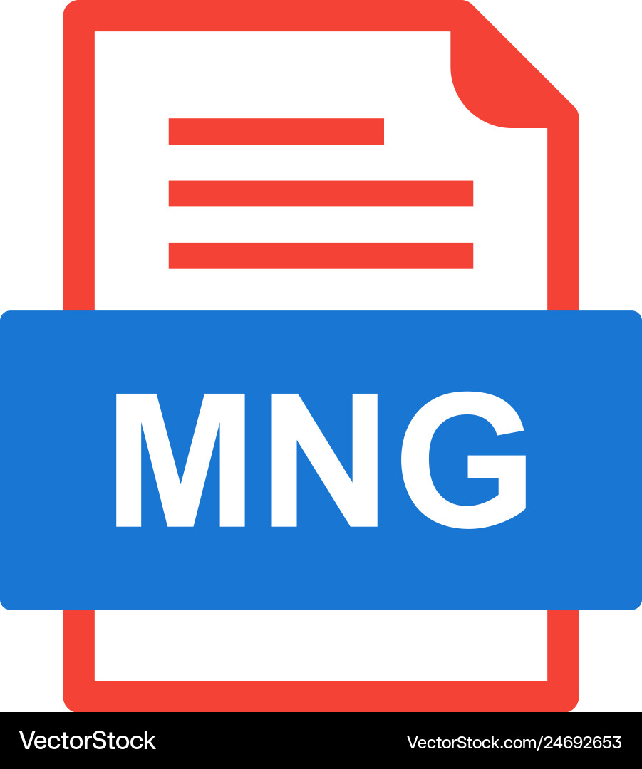 Mng file document icon vector image