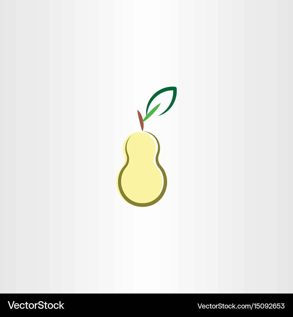 Pear icon symbol element Vector Image