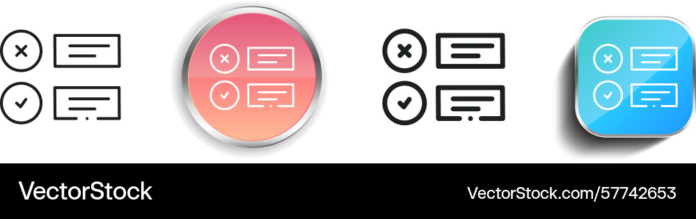 Rating icon thin linear regular and button style Rating icon thin linear regular and button style vector image