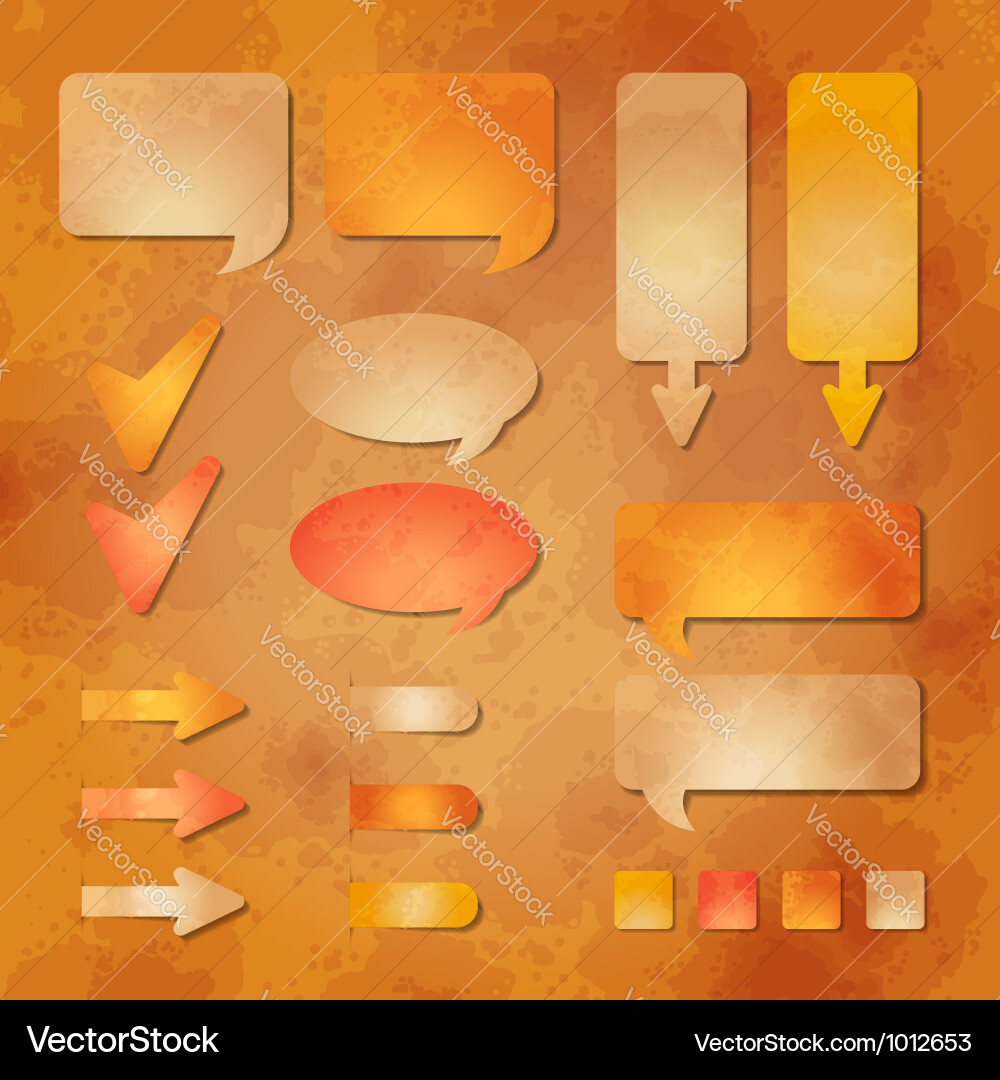 Set of textured web design elements Vector Image