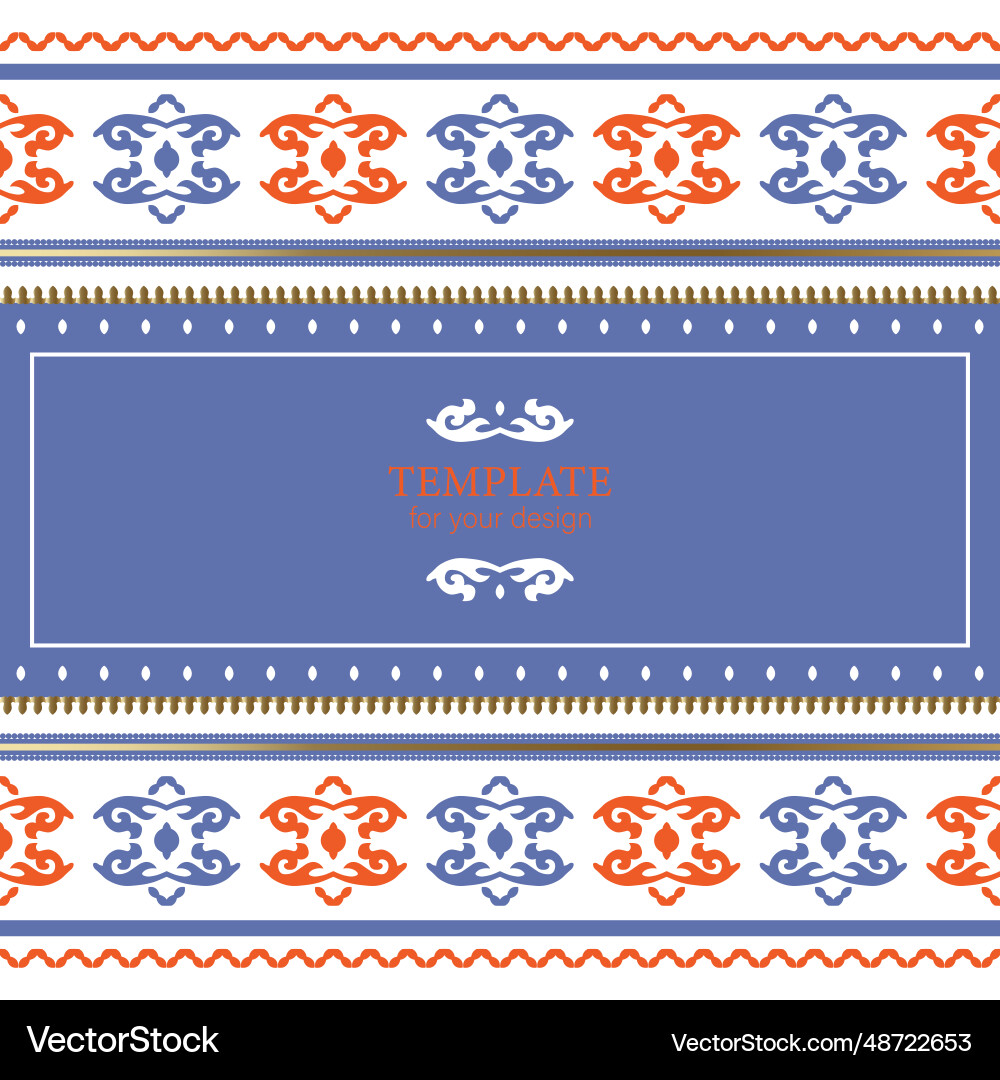 Template for your design with classic patterns Vector Image