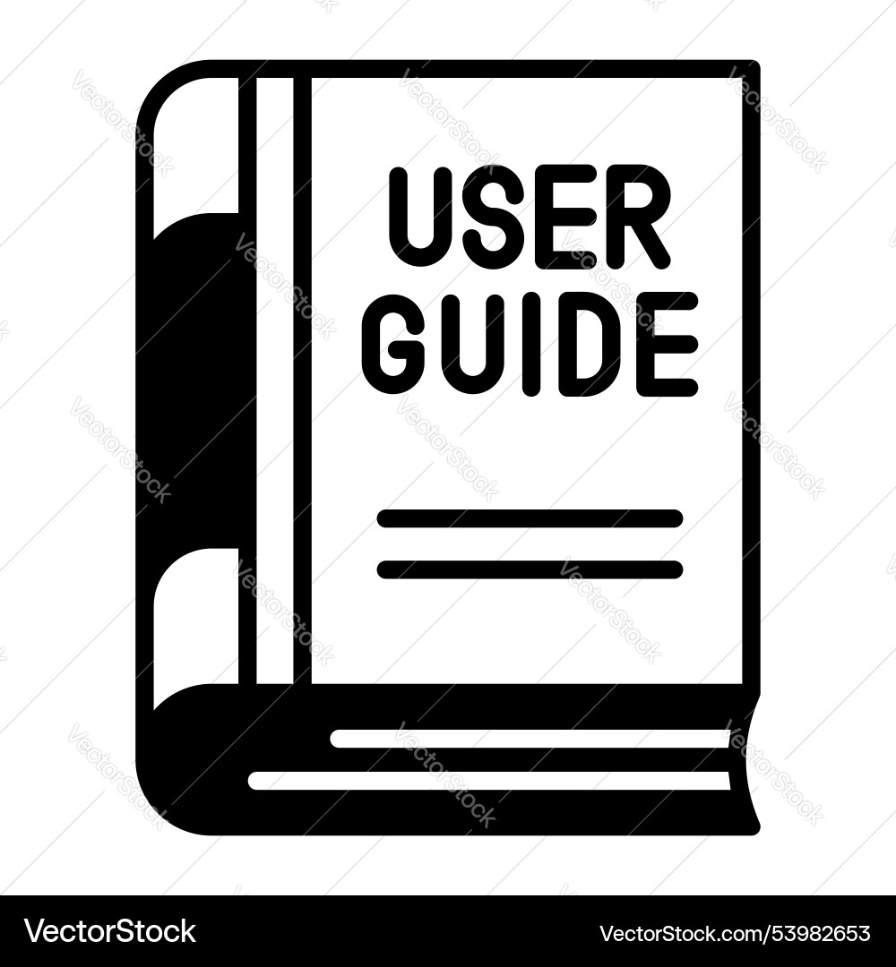 User guide design in modern style easy to use icon Vector Image